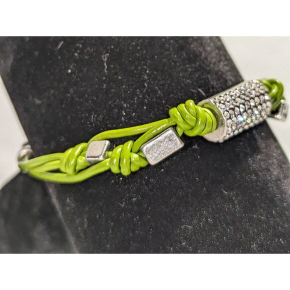 Apple Green Rhinestone Bracelet NWT - Picture 4 of 12